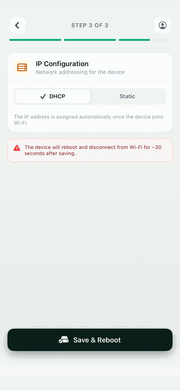Step 3 — IP configuration